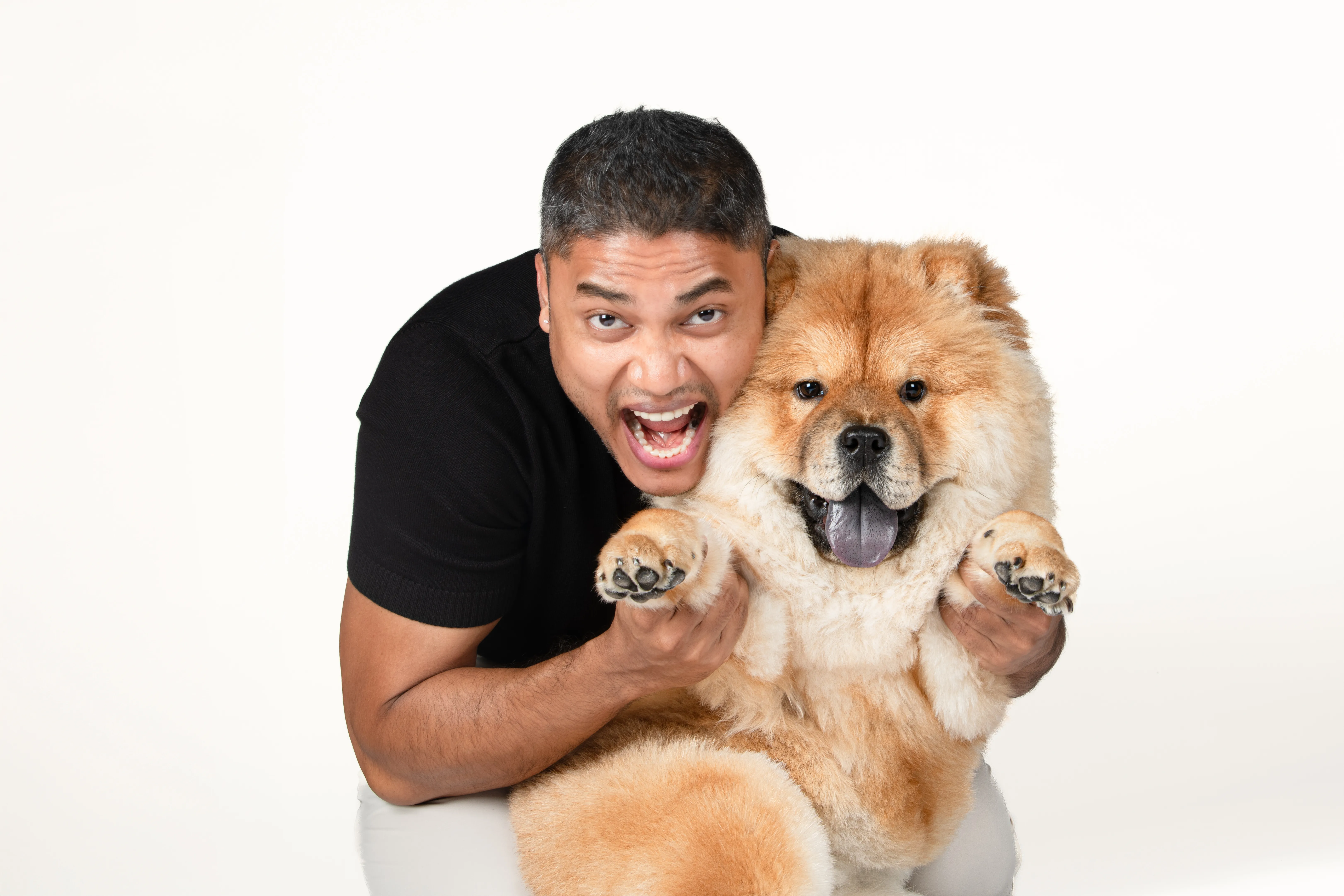 Zoey showing off her signature blue tongue